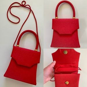 Vintage red and gold purse